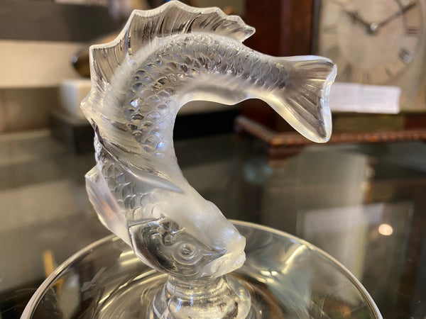 Lalique Leaping Fish Pin Tray