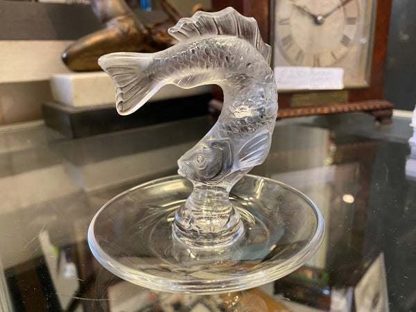 Lalique Leaping Fish Pin Tray