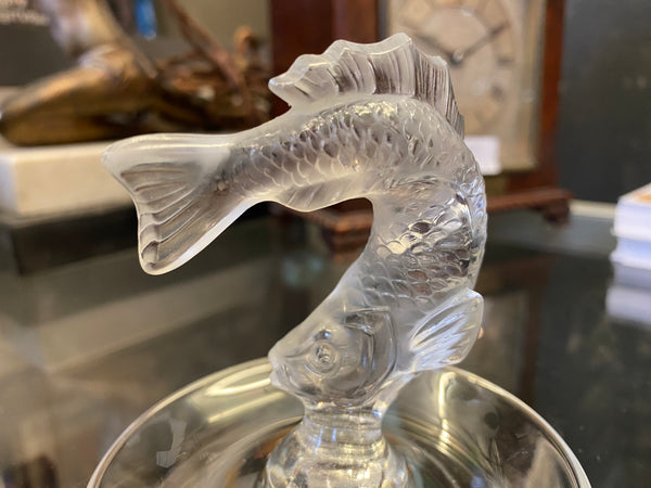 Lalique Leaping Fish Pin Tray