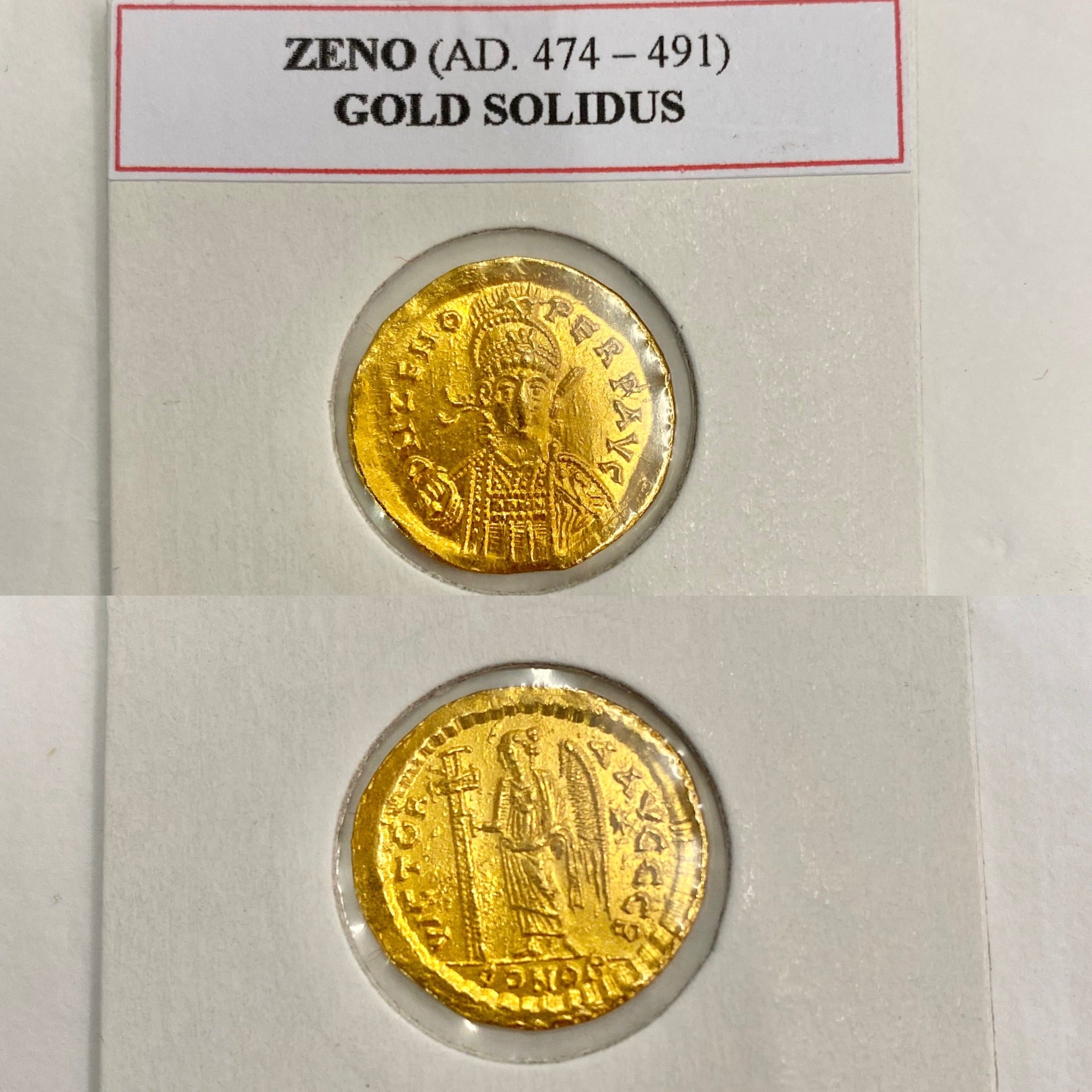 Zeno Gold Solidus AD. 474-491