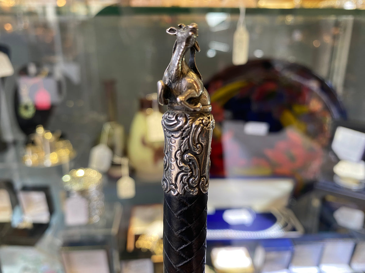 Fine Quality Antique 19th Century Riding Crop With Silver Mounts 1862 ...