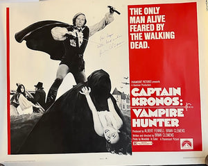 ‘Captain Kronos: Vampire Hunter’ Original 1974 Movie Poster. Signed by Brian Clemens