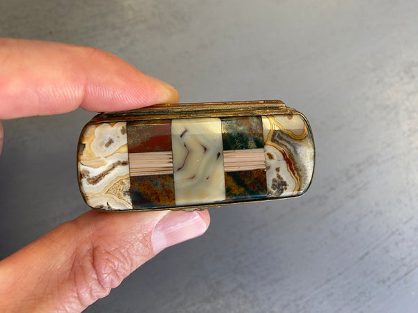 Antique 19th Century Agate Vesta Box