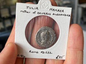 Ancient Rome Julia Mamaea Silver Coin AD232