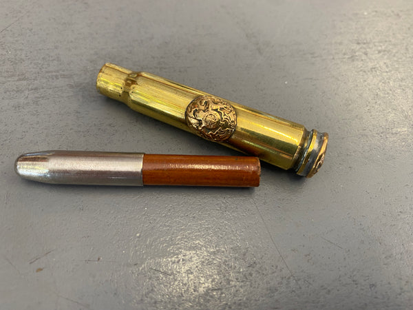 WW1 Trench Art Bullet Case Pencil With Insignia