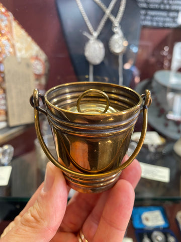 Antique Victorian Novelty Inkwell In The Form Of A Bucket