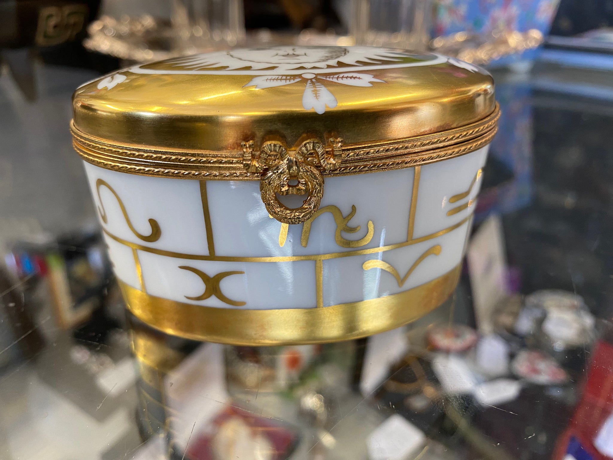 Rare Tiffany 24ct Gold Gilded Box Le Tallec For Tiffany ‘Horoscope’