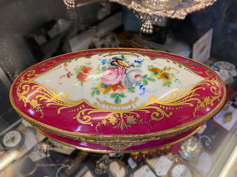 Beautiful Floral Limoges Casket