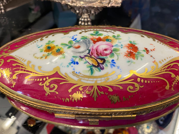 Beautiful Floral Limoges Casket