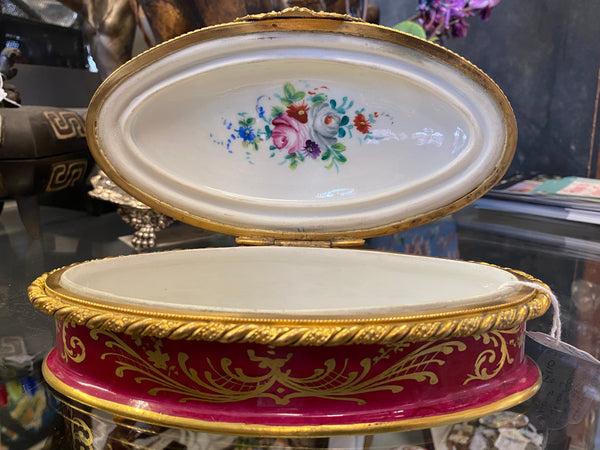 Beautiful Floral Limoges Casket