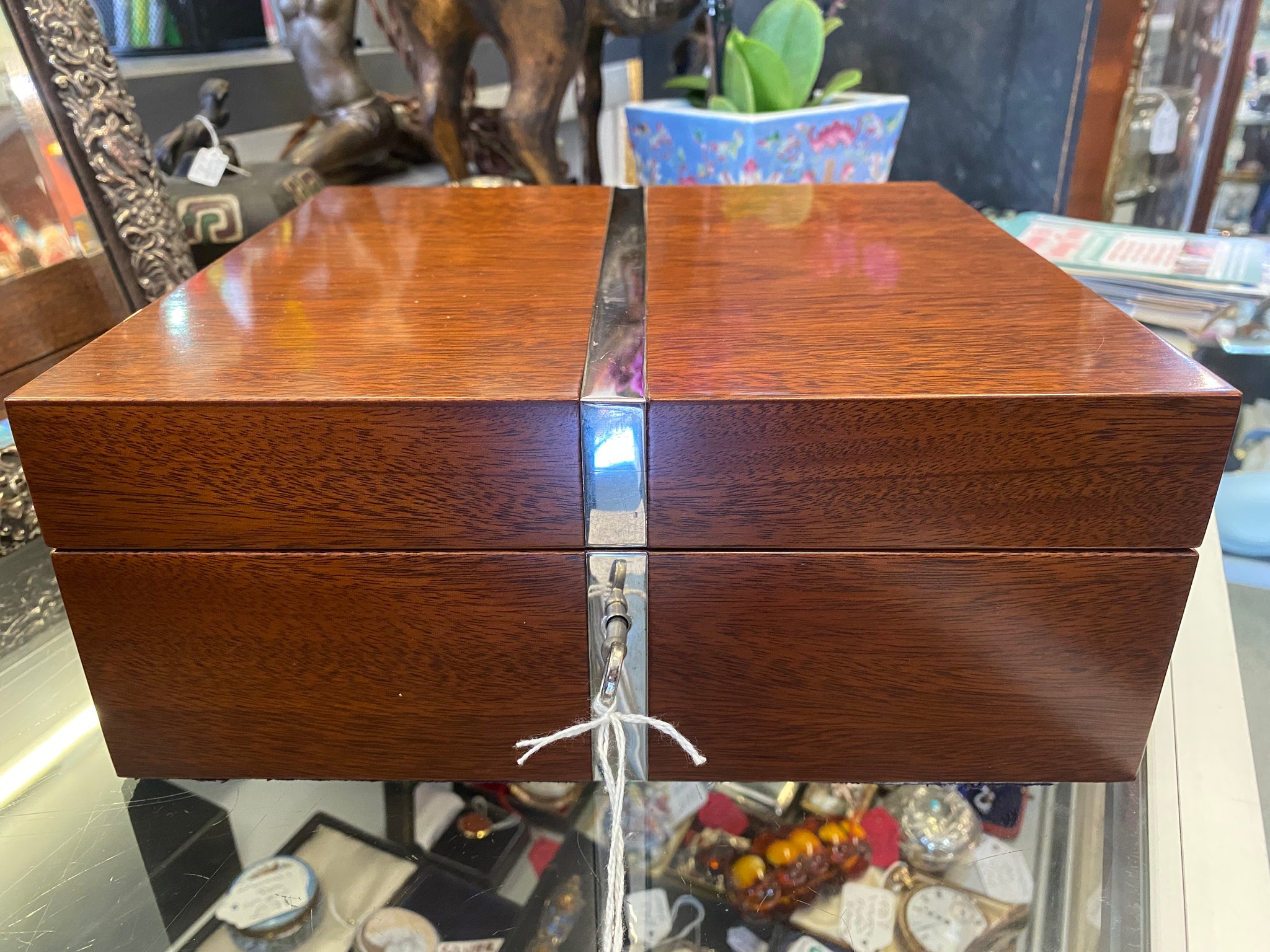 Asprey Humidor With Silver Mounts