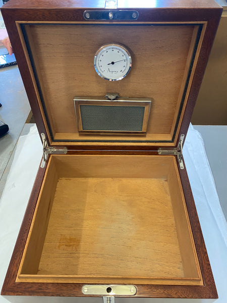 Asprey Humidor With Silver Mounts