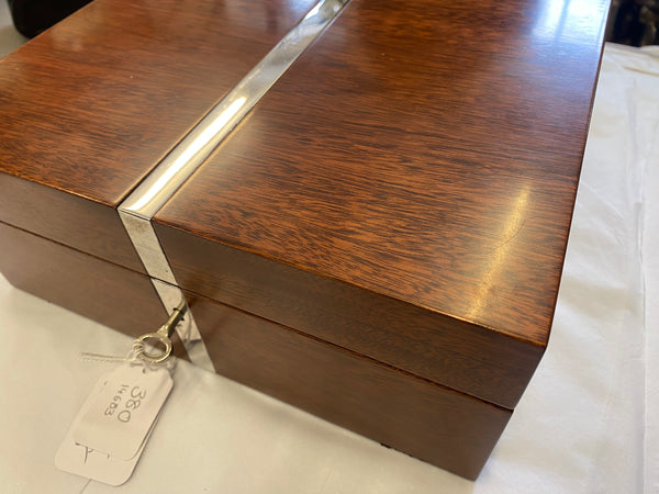 Asprey Humidor With Silver Mounts