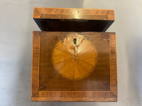 Small Satin Wood Tea Caddy c.18th Century
