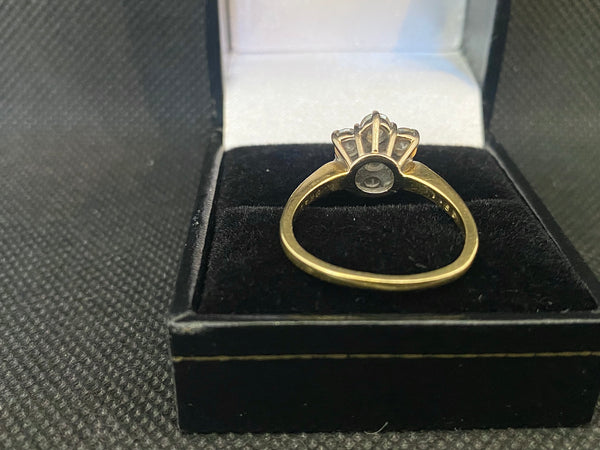 18ct Gold And Diamond Cluster Ring