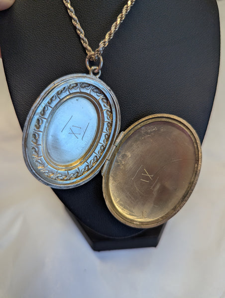 Antique Victorian Sterling Silver & Metal Locket