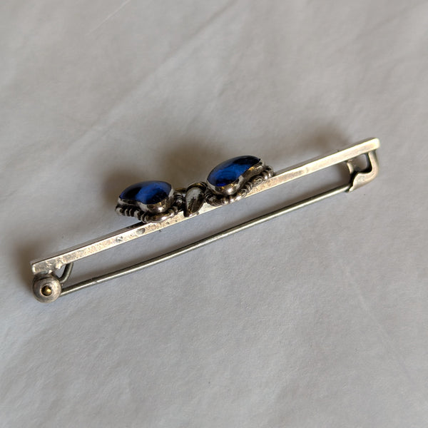 Silver & Butterfly Wing Brooch 1920s