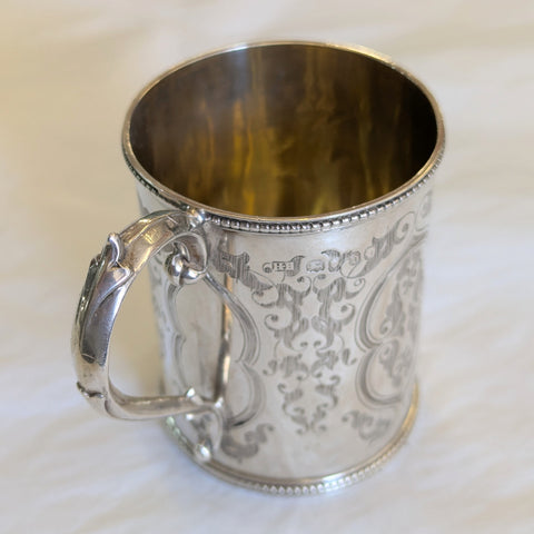 Victorian Silver Christening Mug London 1898