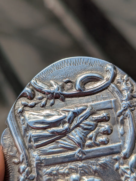 Antique Dutch Silver Snuff Box Biblical Scenes