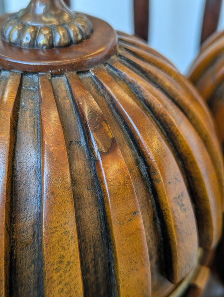 Vintage Regency Style Treen Urns