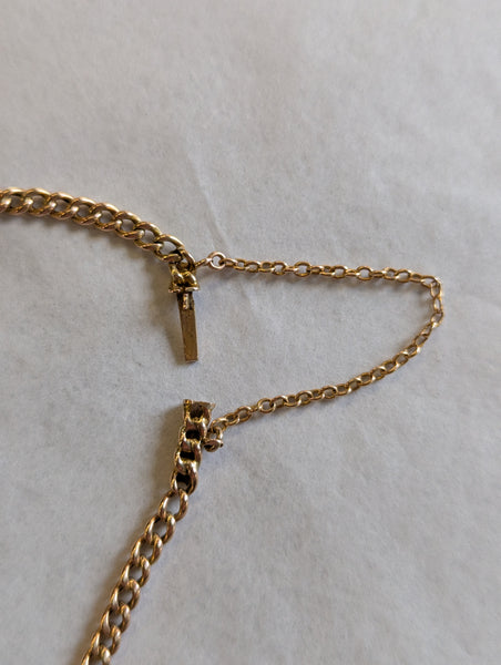 Edwardian 9ct Gold Sapphire & Pearl Bracelet