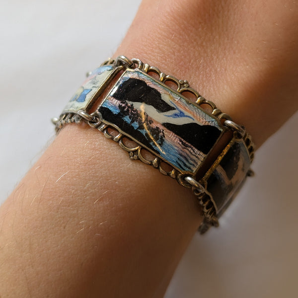 Norwegian Silver David Anderson Enamel Bracelet