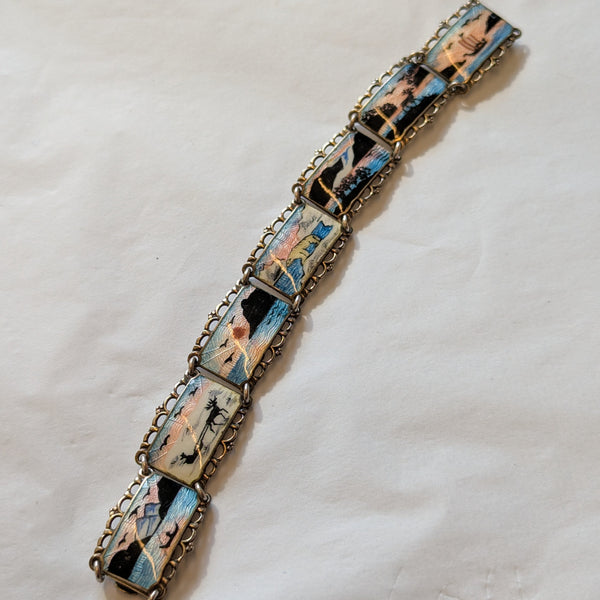 Norwegian Silver David Anderson Enamel Bracelet