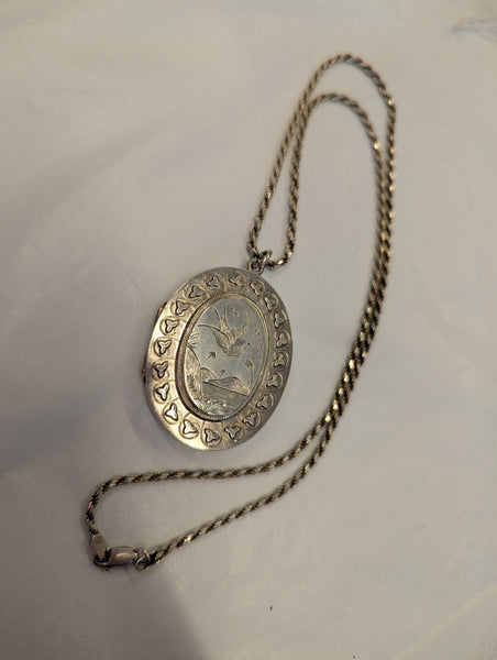 Antique Victorian Sterling Silver & Metal Locket