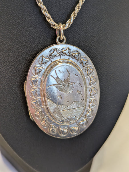 Antique Victorian Sterling Silver & Metal Locket