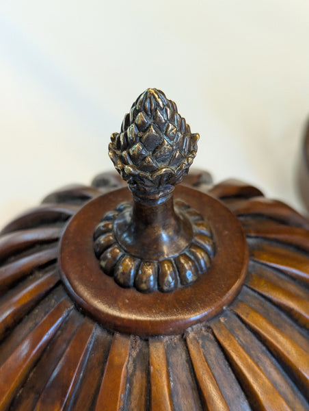 Vintage Regency Style Treen Urns