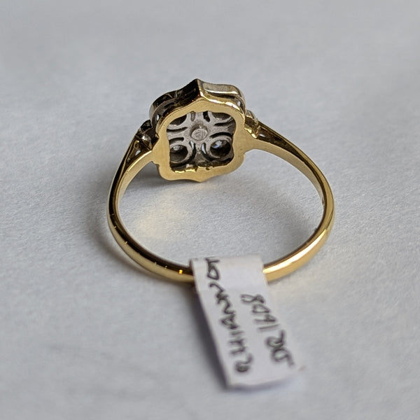 Vintage 18ct Gold Diamond Ring Size Q