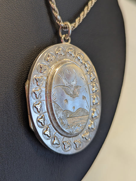 Antique Victorian Sterling Silver & Metal Locket