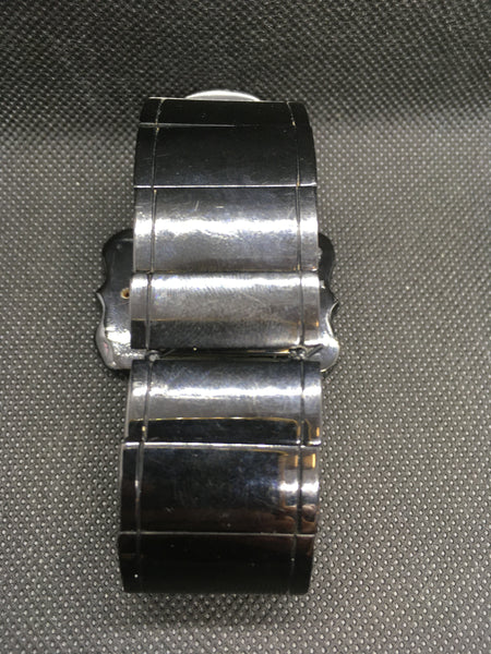 Victorian Silver and Jet Buckle Bracelet