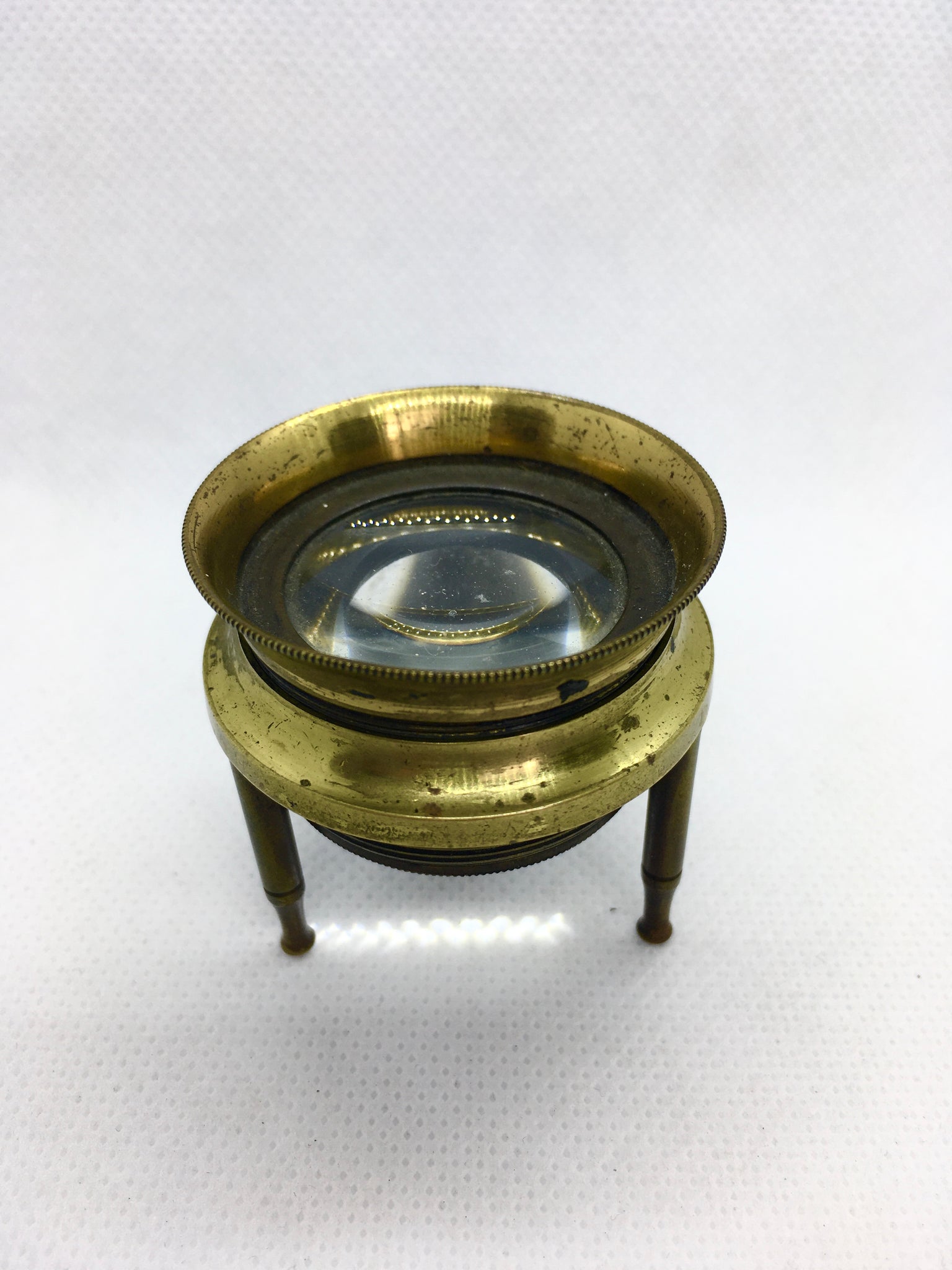 Antique Victorian Brass Tripod Magnifying Glass – Red House Antique Centre