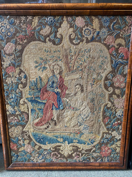 A Large Antique Framed French Canvas Work