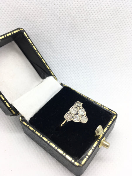 18ct Gold Diamond Cluster Brilliant Cut Ring