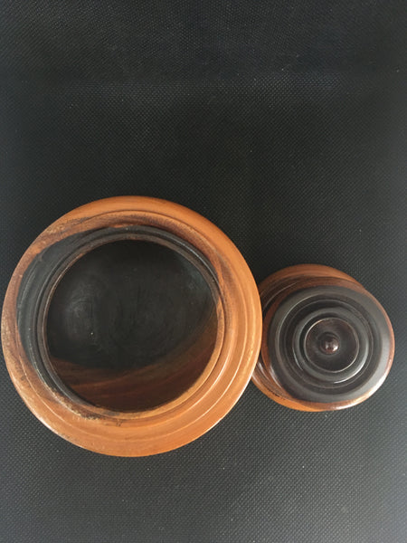 Antique Georgian Turned Lignum Vitae Tobacco Jar