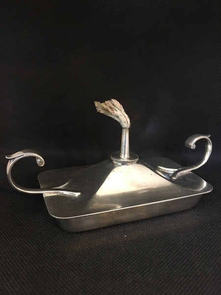 Art Deco Sterling Silver Oil Lamp Cigar Lighter Birmingham 1934