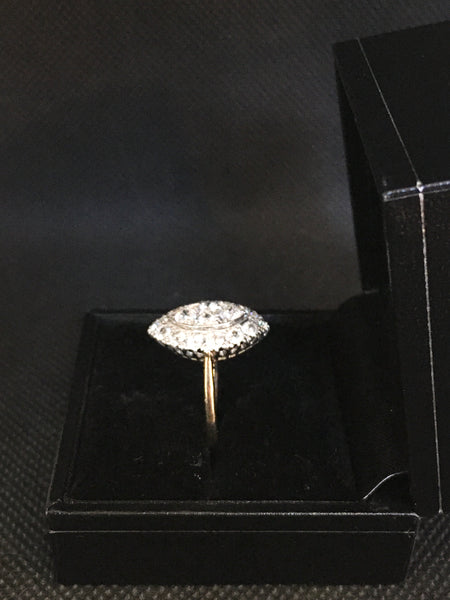18ct Gold Diamond Marquise Cluster Ring