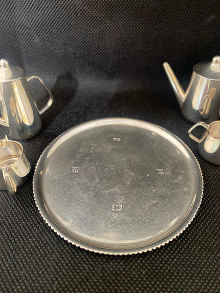 Vintage Miniature Novelty Sterling Silver Tea Service